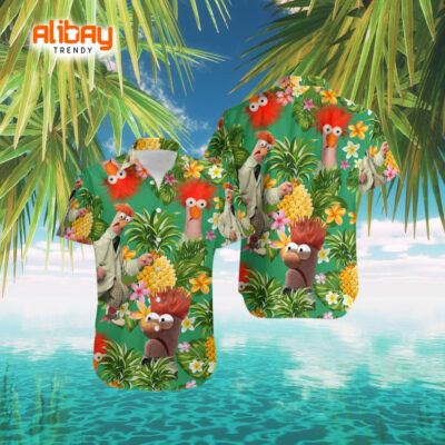 Beaker Muppets Pineapple Paradise Hawaiian Shirt