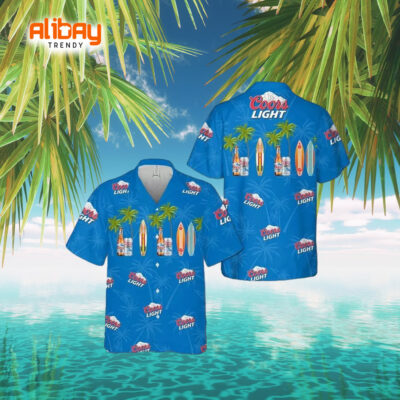 Coors Light Beach Paradise Hawaiian Shirt