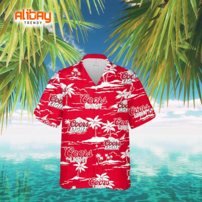 Coors Light Palm Paradise Hawaiian Shirt