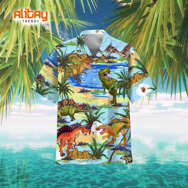 Dinosaur Island Escape Hawaiian Shirt