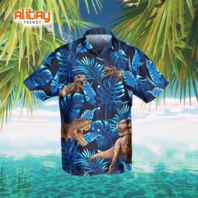 Dinosaur Jurassic Jungle Hawaiian Shirt