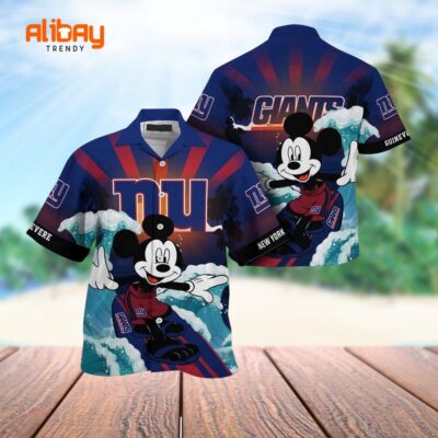 Disney Mickey Mouse New York Giants Hawaiian Shirt