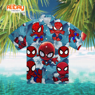 Disney Spiderman Island Adventure Hawaiian Shirt