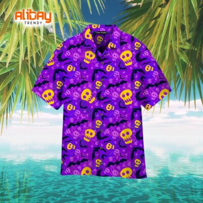Halloween Skull Spooky Night Aloha Trendy Hawaiian Shirt