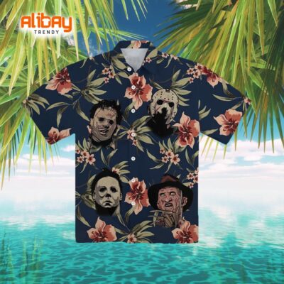 Horror Characters Freddie Tropical 3D Hawaiian Shirt