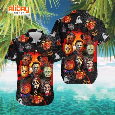Horror Scary Screen Legends Hawaiian Shirt
