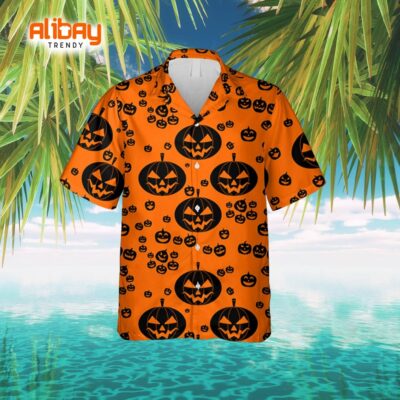 Jack O' Lantern Halloween Haunted Pumpkin Hawaiian Shirt