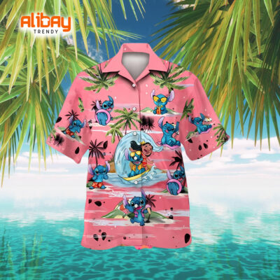 Lilo and Stitch Island Fun Palm Tree Hawaiian Shirt