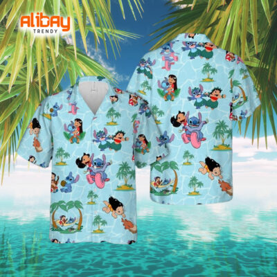 Lilo and Stitch Tropical Beach Harmony Hawaiian Shirt