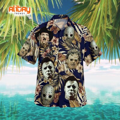 Michael Myers And Jason Voorhees Horror Hawaiian Shirt