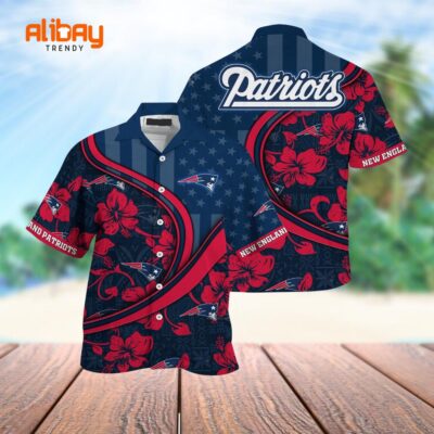 New England Patriots NFL Us Flag Hawaiian Shirt