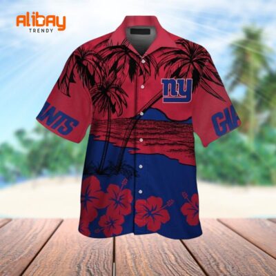 New York Giants Island Vibes Hawaiian Shirt