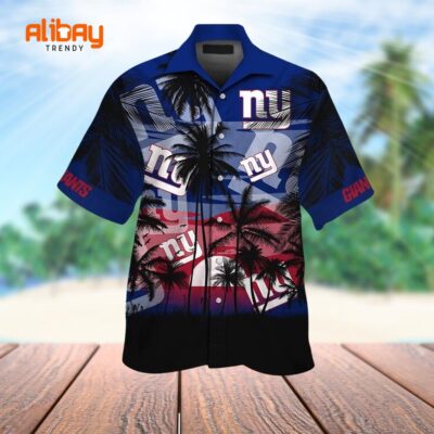 New York Giants Palm Paradise Hawaiian Shirt