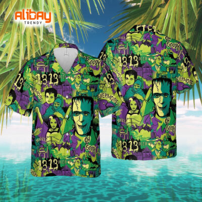 Oh Groovy Frankenstein Universal Horror Hawaiian Shirt 2024