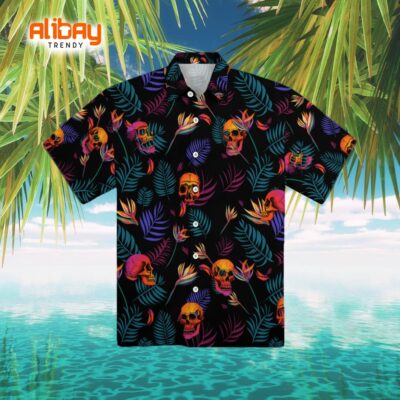 Oragontee Skull Spooky Hawaiian Shirt