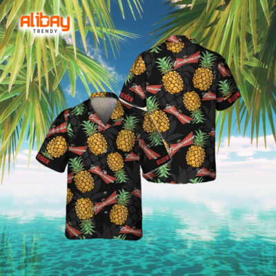 Pineapple Budweiser Tropical Delight Hawaiian Shirt