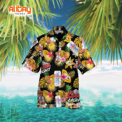 Pineapple Coors Light Beer Hawaiian Shirt
