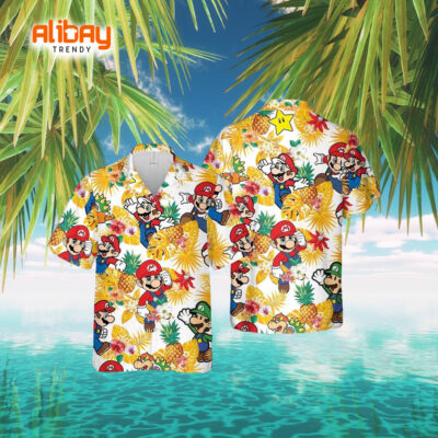 Pineapple Mario Hawaiian Shirt