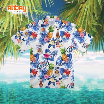 Pineapple Miller Lite Hawaiian Shirt