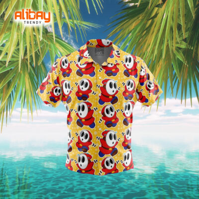 Shy Guy Super Mario Bros Beach Wear Hawaiian Shirt
