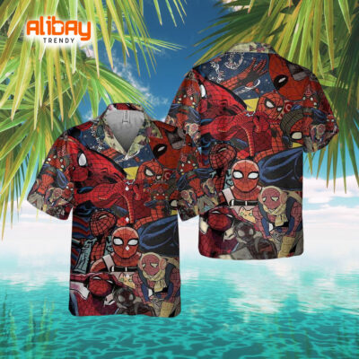 Spider Man Hawaiian Shirt Summer Vacation Beachy Shirt