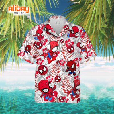 Spiderman Summer Trip Family Disney Hawaiian Shirt