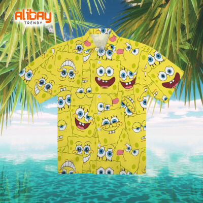 SpongeBob SquarePants Summer Beach Aloha Hawaiian Shirt