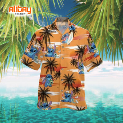 Stitch Palm Bay Hawaiian Shirt
