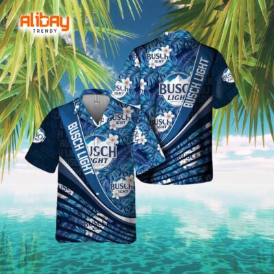Summer Aloha Tropical Busch Light Hawaiian Shirt