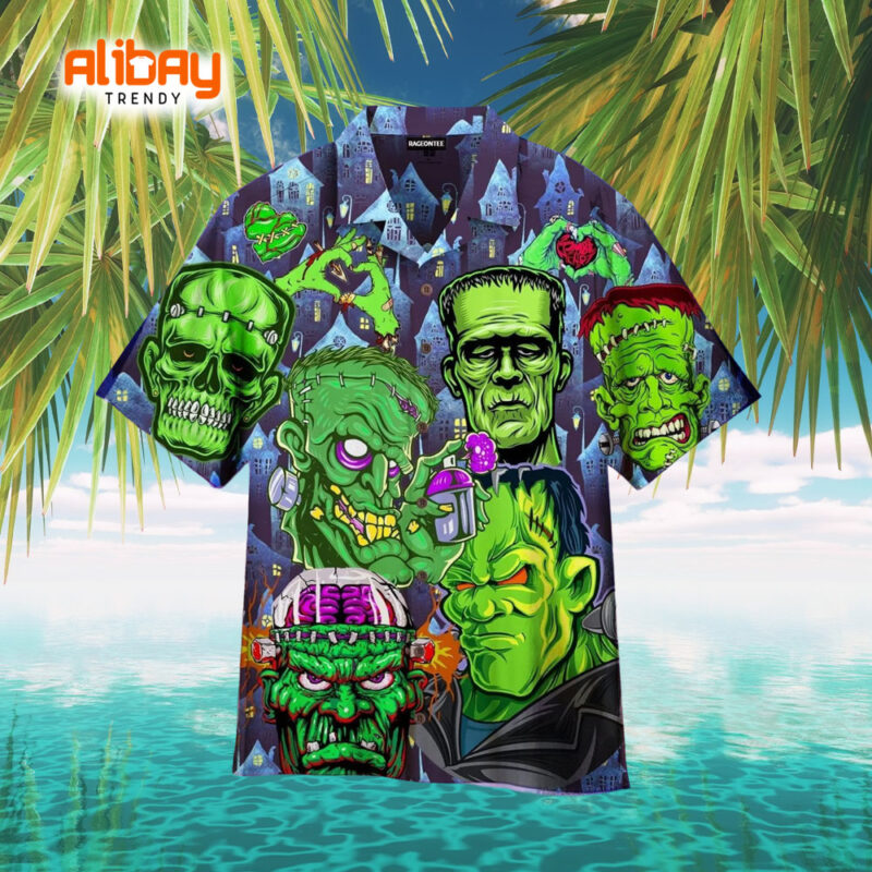 The Heart Of Frankenstein Halloween Trendy Hawaiian Shirt