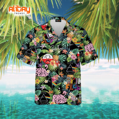 The Wall DSOTM Pink Floyd Tropical Plants Hawaiian Shirt