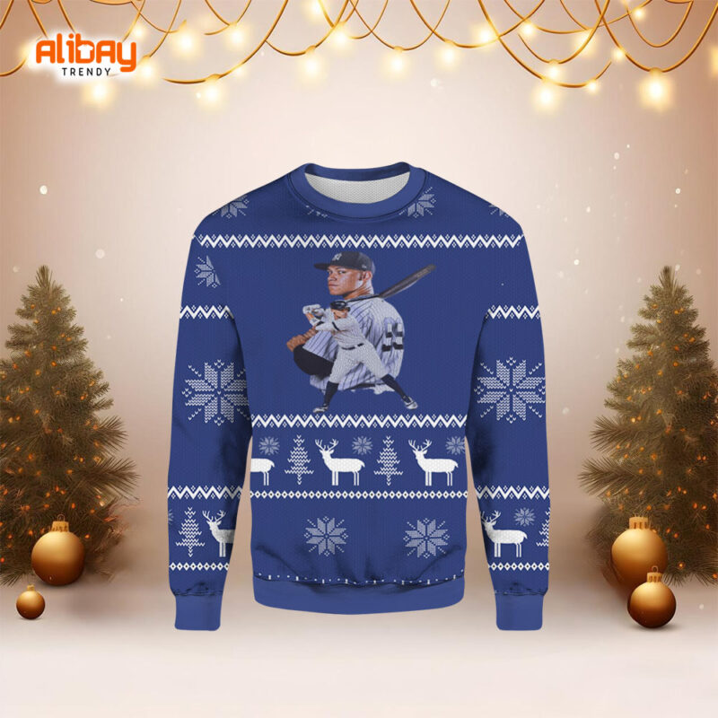 Aaron Judge Basketball Yankees Ugly Christmas Sweater