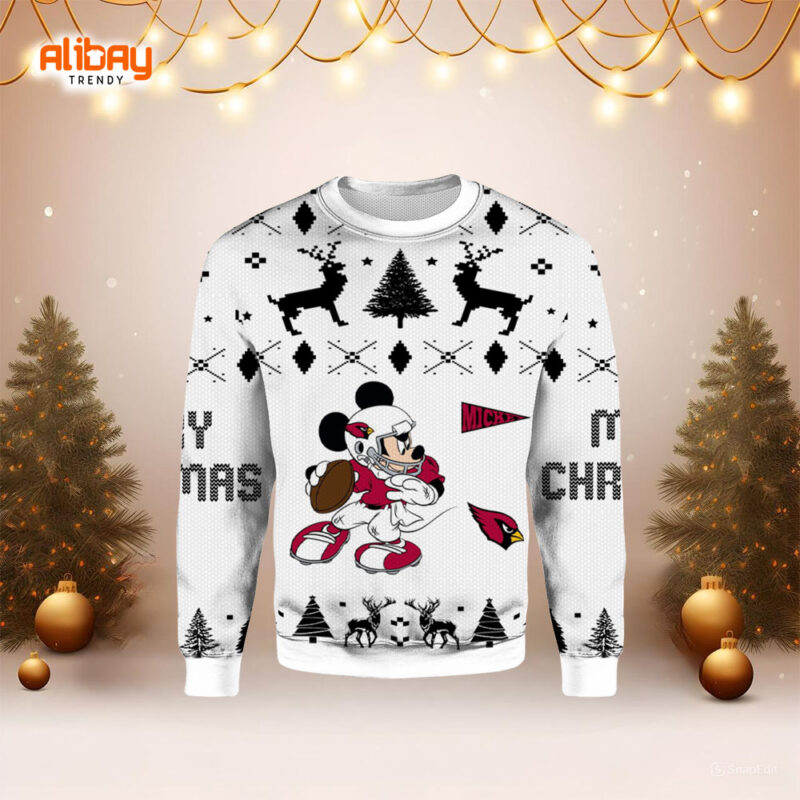 Arizona Cardinals Mickey Mouse Ugly Sweater