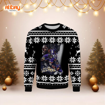 Baltimore Ravens Lamar Jackson Ugly Christmas Sweater