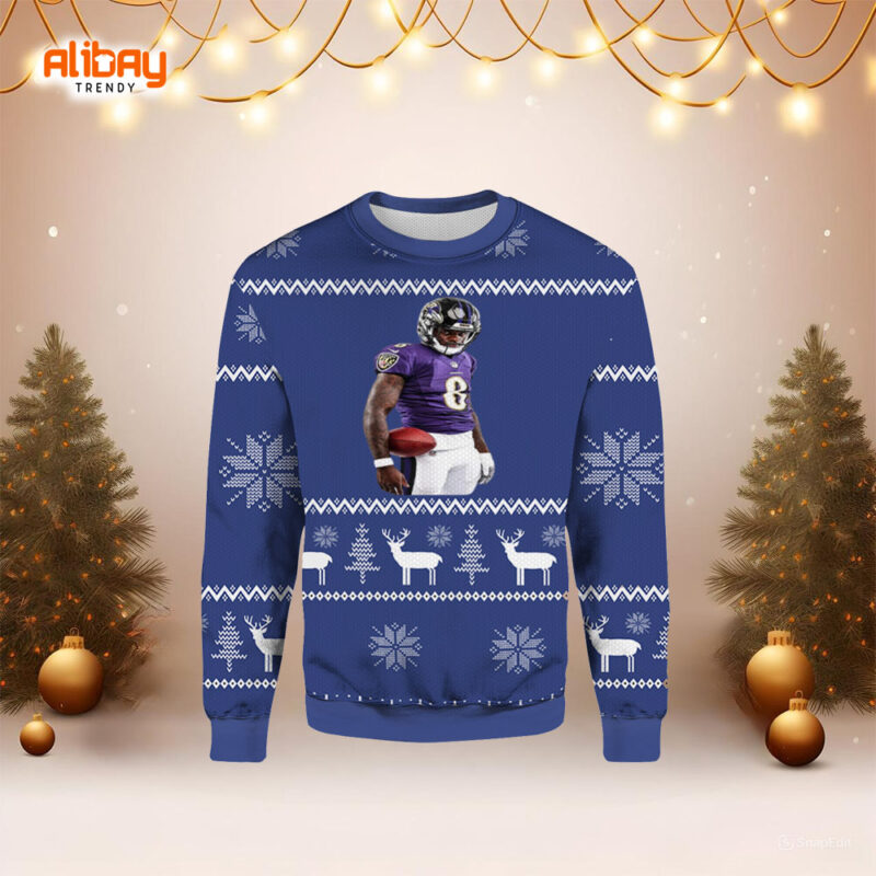 Baltimore Ravens Lamar Jackson Ugly Sweater