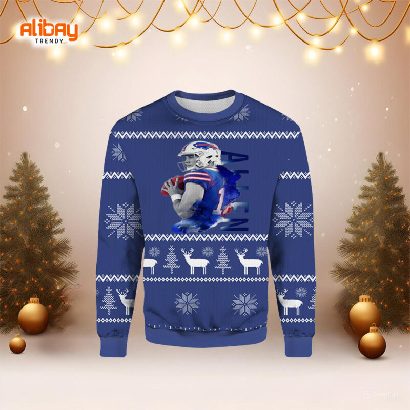 Buffalo Bills Josh Allen Ugly Christmas Sweater