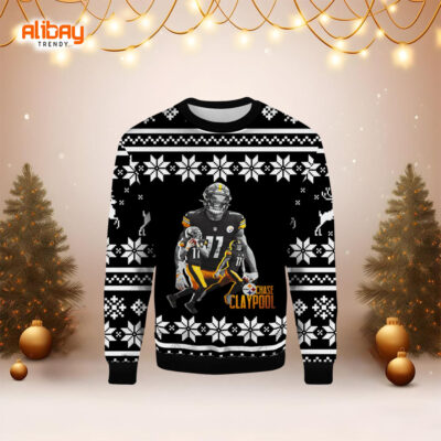 Chase Claypool Pittsburgh Steelers Ugly Christmas Sweater