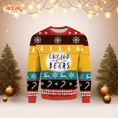 Chicago Bears Ugly Christmas Sweater With Lights