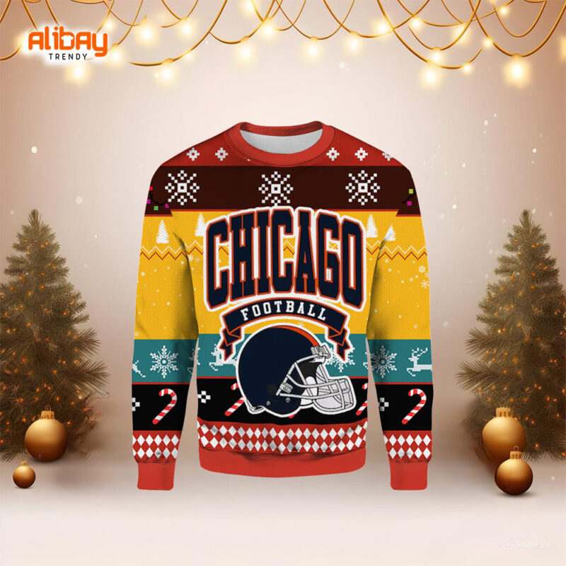 Chicago Football Ugly Christmas Sweater