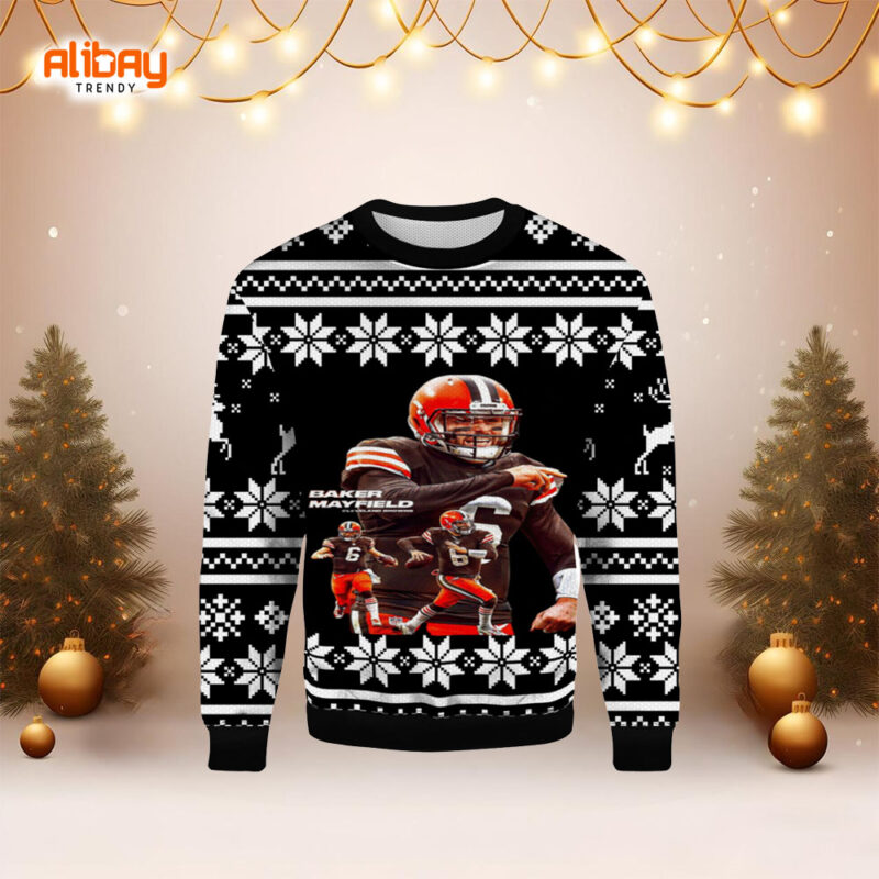 Cleveland Browns Baker Mayfield Ugly Sweater