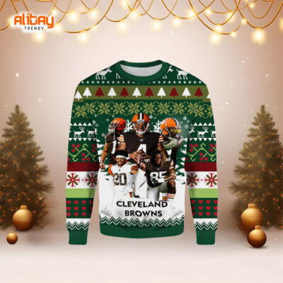 Cleveland Browns Football Team Roster Ugly Sweater