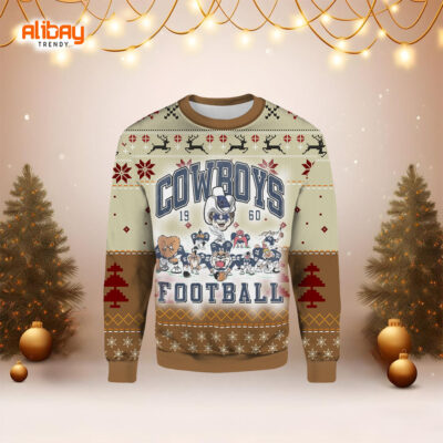 Cowboys Vintage Looney Tunes Football Ugly Sweater