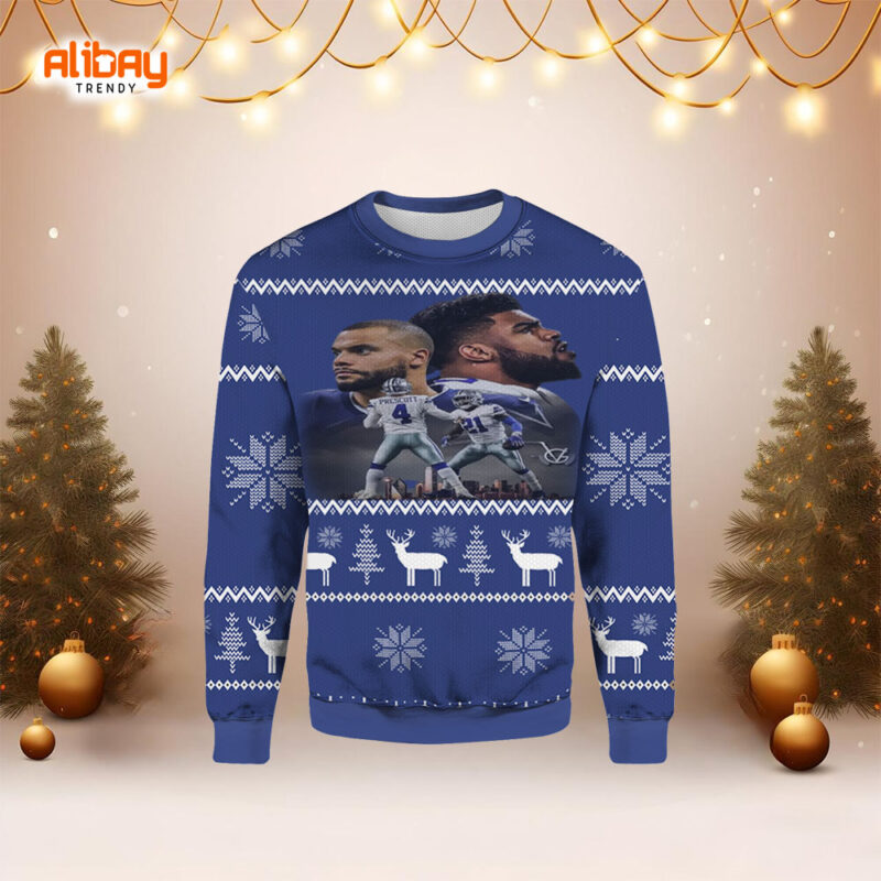 Dak Prescott Stephon Gilmore Cowboys Ugly Sweater