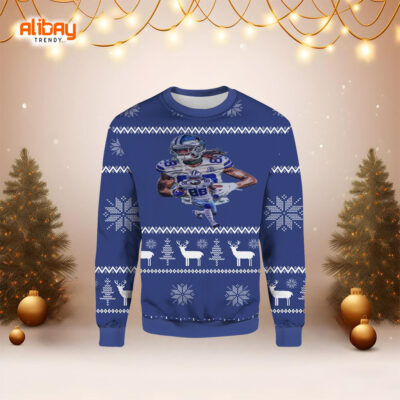 Dallas Cowboys Number 88 Ugly Christmas Sweater