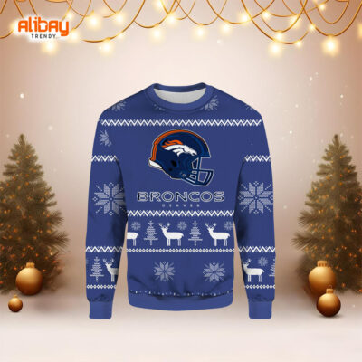 Denver Broncos Beach Towel Ugly Christmas Sweater