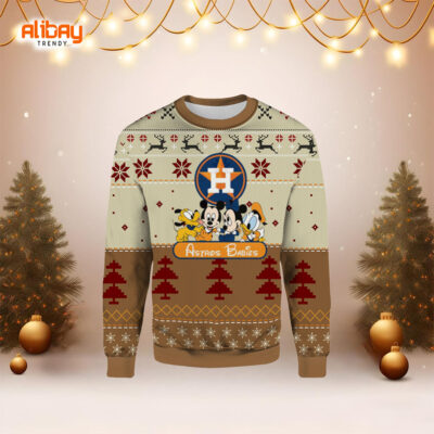 Disney Astros Babies MLB Ugly Christmas Sweater