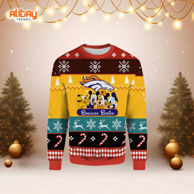 Disney Broncos Babies Ugly Christmas Sweater