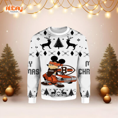 Disney Mickey Browns Ugly Christmas Sweater