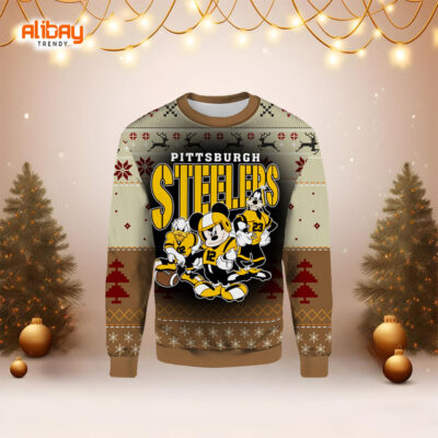 Disney Pittsburgh Steelers Ugly Christmas Sweater