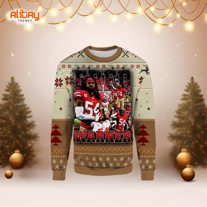 Fred Warner San Francisco Football Ugly Christmas Sweater